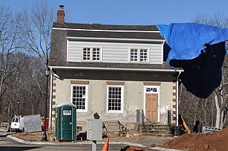 The house, undergoing renovation and enlargement in 2019 FairLawnNJ JacobVanderbeckJrHouse.jpg