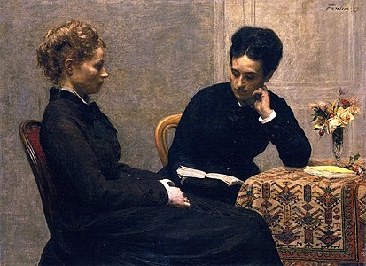 Henri Fantin-Latour 1877, La Lecture (Musée des Beaux-Arts de Lyon).