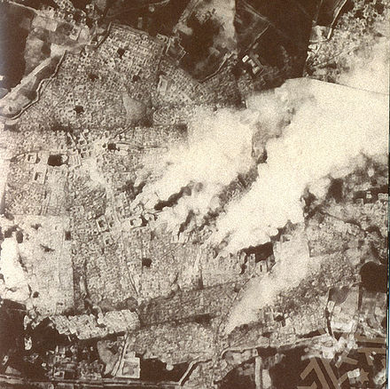 Fires in Bukhara during the Red Army's attack, 1 September 1920