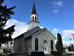 Первая лютеранская церковь NRHP 76000795 округ Митчелл, IA.jpg