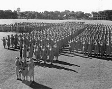 WAAC officers being sworn into the Army of the United States, Fort Des Moines, 1 September 1943. First WAAC officers.jpg