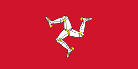 Flag of the Isle of Man Flag of the Isle of Mann.svg