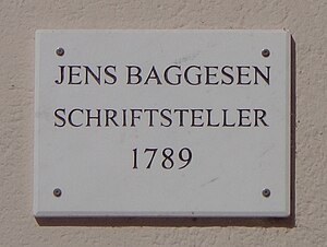 Jens Immanuel Baggesen: Leben, Werke (Auswahl), Eponyme