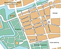 Map of the old western part of the city of Malmo.