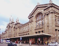 חזית תחנת הרכבת גאר די נור, ברובע העשירי של פריז