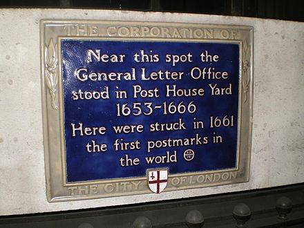 The former site of the General Letter Office in London