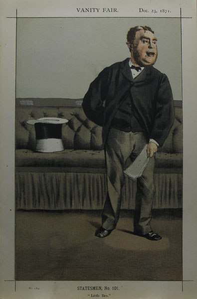 "Little Ben" as caricatured by James Tissot in Vanity Fair, December 1871