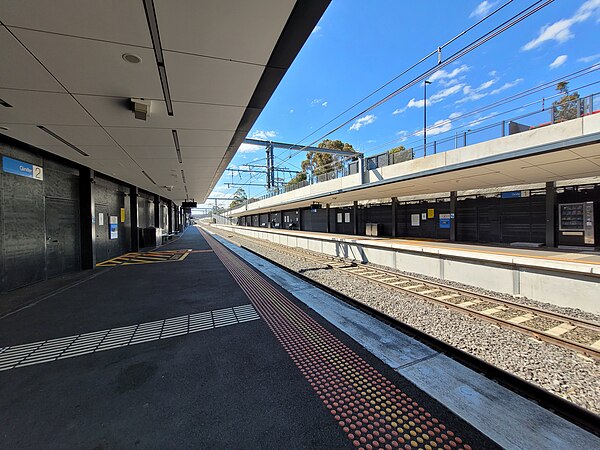 Ginifer station was rebuilt during the removal of the Furlong Road level crossing.