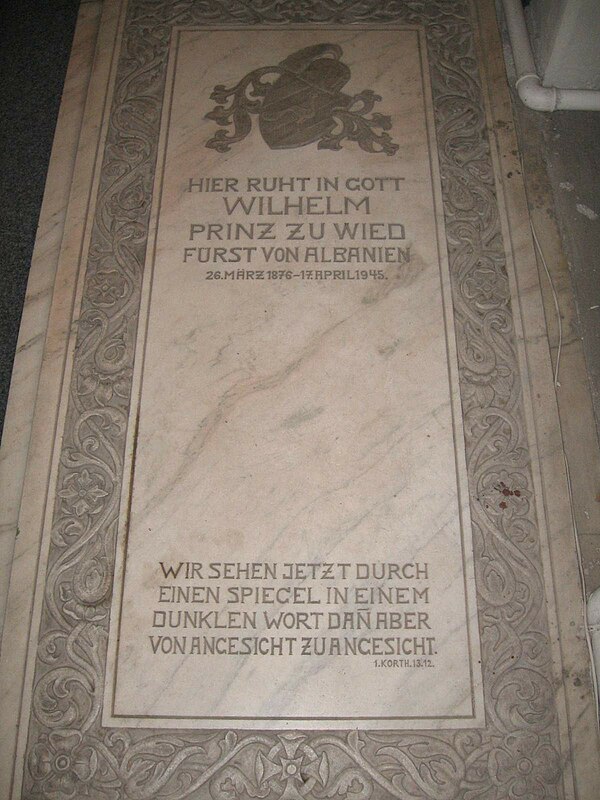 His tombstone at the Lutheran Church [ro], Bucharest