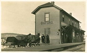 Szemléltető kép a Grand Trunk Station szakaszról (Oxford, ME)