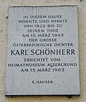 Karl Schönherr - memorial plaque