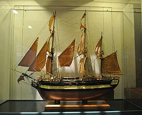 Model at the Vancouver Maritime Museum HMS Discovery.JPG