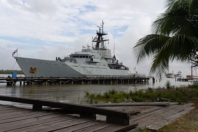 Mersey visits Guyana during her Caribbean deployment in 2016