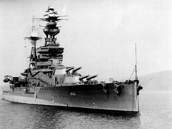 The battleship, HMS Royal Oak, the scene of an incident in which Keyes was thought by the Admiralty to have handled badly