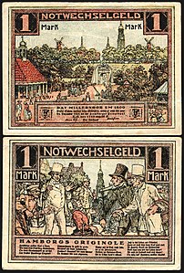 Hamburg Notgeld 1 Mark 1921