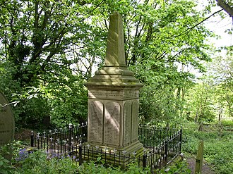 The obelisk in Earsdon churchyard in 2005 Hartley Memorial Monument - geograph.org.uk - 13364.jpg