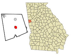 Расположение в округе Херд и штате Джорджия