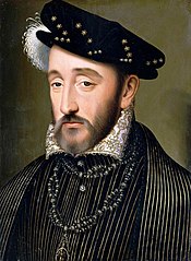 Enrique II de Francia. Cuarto hijo de Francisco I y de Claudia de Francia, fue reconocido duque de Bretaña en 1536 (sin coronación), y coronado rey de Francia en Reims en 1547.