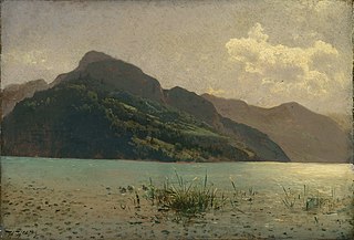 View of Lake Lucerne opposite Brunnen