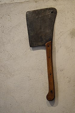 This meat chopper is part of the kitchen museum of Chenonceau castle in France