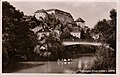 Hohentübingen mit Alleenbrücke und einem Boot (AK 541C3 Gebr. Metz 1940).jpg