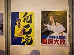 Posters mocking the pro-Beijing camp's electoral defeat after the 2019 Hong Kong local elections, November 2019