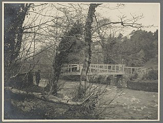 Howell T. Evans fishing in the Aeron river