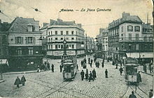 A plaza with trolley in pre-War Amiens. INCONNU - AMIENS - La Place Gambetta.JPG