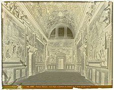 Negative on glass plate, view of the Sala Regia, Vatican Apostolic Palaces