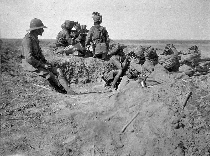 File:Indian troops in the firing line, Mesopotamia, January 1915.jpg