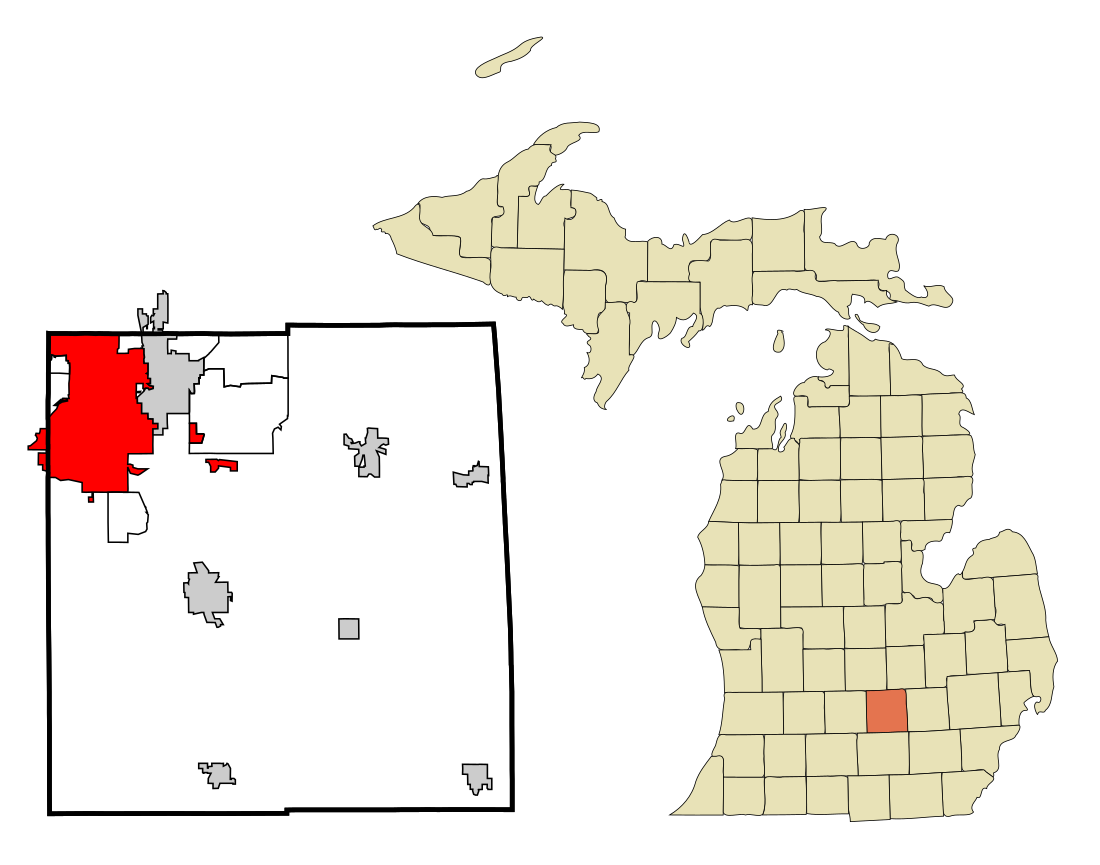 File:Ingham County Michigan Incorporated and Unincorporated areas Lansing Highlighted.svg