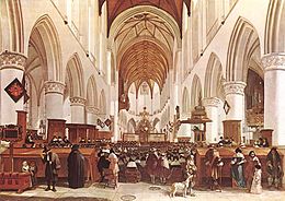 Interiorul Grote Kerk la Haarlem 1673 Gerrit Berckheyde.jpg