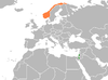 Location map for Israel and Norway.