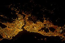 Aerial view of the Istanbul metropolitan area at night IstanbulAtNight.jpg