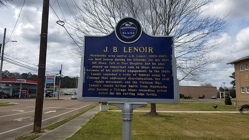 File:J.B. Lenoir - Mississippi Blues Trail Marker.jpg