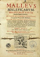 J. Sprenger and H. Institutoris, Malleus maleficarum. Wellcome L0000980.jpg