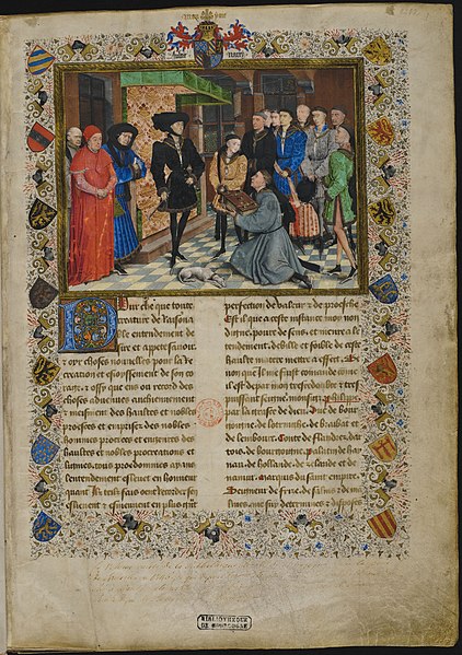 File:Jacques de Guise, Chroniques de Hainaut, frontispiece, KBR 9242 (cropped).jpg