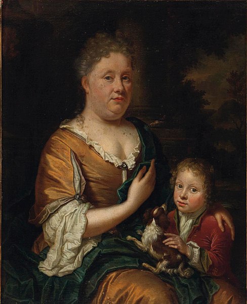 File:Jan Verkolje I - Portrait of a lady and child holding a spaniel.JPG