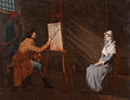 Jean-Baptiste Bertrand, Hauer dipinge il ritratto di Charlotte Corday
