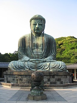 Bronsstatyn av Amitabha (Amida) buddha