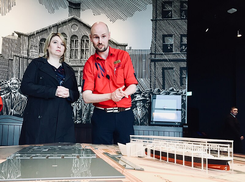 File:Karen Bradley MP visits Titanic Belfast (26567320127).jpg