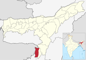 Localisation de District de Jorhat(bengali : করিমগঞ্জ জেলা)