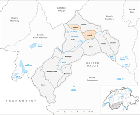 Mapa en Saillon