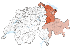 Lage der Ostschweiz