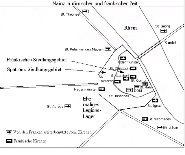 Wo waren römische Lager in Mainz?