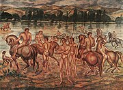 Kernstok Károly: Lovasok a víz partján (1910)