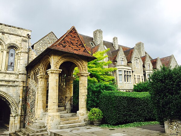 Norman staircase at King's School, Canterbury (founded 597)