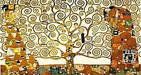 裝置藝術的原型：古斯塔夫·克林姆的作品《生命之樹（英语：The Tree of Life, Stoclet Frieze）》（L'Arbre de Vie, Stoclet Frieze）