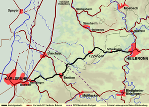 Rute til Kraichgau-jernbanen