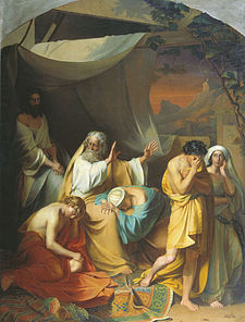 Noah damning Ham (19th-century painting by Ivan Stepanovitch Ksenofontov) Ksenophontov noah.jpg